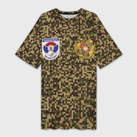 Платье-футболка 3D с принтом Вооруженные силы Армении в Белгороде,  |  | armenia | армения | армия армении | вооруженные силы армении | вс армении | герб | лого | символ | флаг | флаг и герб армении