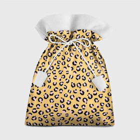 Подарочный 3D мешок с принтом Желтый леопардовый принт в Белгороде, 100% полиэстер | Размер: 29*39 см | Тематика изображения на принте: желтый | леопардовый принт | паттерн | пятна | пятнистый | розовый | текстура