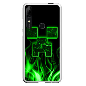 Чехол для Honor P Smart Z с принтом MINECRAFT TEXTURE FIRE в Белгороде, Силикон | Область печати: задняя сторона чехла, без боковых панелей | Тематика изображения на принте: creeper | fire | game | minecraft | железо | игра | компьютерная | крипер | криппер | майн | майнкрафт | огонь | пламя | текстура