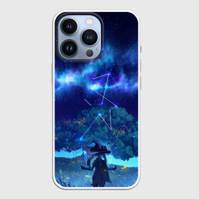 Чехол для iPhone 13 Pro с принтом MONA GENSHIN IMPACT в Белгороде,  |  | багровая заря | геншин испакт | гидро | дерево | звезда | звезды | лес | мона | мона мегистус | мондштадт | небо | персонаж | светлячки | синее | синий | синяя | созвездие | созвездия | тейват