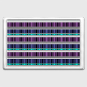 Магнит 45*70 с принтом Бирюзово-сиреневый полосатый  в Белгороде, Пластик | Размер: 78*52 мм; Размер печати: 70*45 | абстрактный | бирюзовый | модный | разноцветный полосы | серый | современный | фиолетовый
