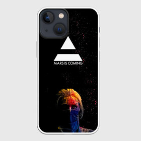 Чехол для iPhone 13 mini с принтом MARS IS COMING 30StM в Белгороде,  |  | 30 seconds to mars | 30 секунд до марса | 30 фстм | 30stm | 30сдм | jared leto | rock band | thirty seconds to mars | альтернативный | гранж | джаред лето | нео | пост | прогрессивный | рок группа | фети секондс ту марс | хард | шеннон