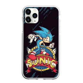 Чехол для iPhone 11 Pro матовый с принтом SONIC | СОНИК (Z) в Белгороде, Силикон |  | blaze the cat | hedgehog | sega | silver | sonic | speed sonic | быстрый ёж | ёж соник | кошка блейз | метал соник | сега | сильвер | синий ёж | соник