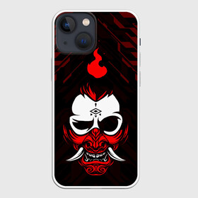 Чехол для iPhone 13 mini с принтом DEMON | CYBERPUNK 2077 | КИБЕРПАНК (Z) в Белгороде,  |  | cd project red | cyberpunk 2077 | demon | keanu reeves | samurai | vi | арасака | ви | демон | киану ривз | киберпанк 2077 | найт сити | самураи