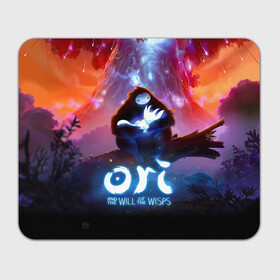 Коврик для мышки прямоугольный с принтом Ori and the Will of the Wisps в Белгороде, натуральный каучук | размер 230 х 185 мм; запечатка лицевой стороны | adventure | asleep | forest spirit | naru | night | ori and the will of the wisps | orient | pc game | volcanic eruption | дух леса | извержение вулкана | компьютерная игра | нару | ночь | ори | ори и блуждающие огоньки | приключения | спит