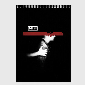 Скетчбук с принтом Nine Inch Nails в Белгороде, 100% бумага
 | 48 листов, плотность листов — 100 г/м2, плотность картонной обложки — 250 г/м2. Листы скреплены сверху удобной пружинной спиралью | alternative | metall | music | nin | nine inch nails | rock | альтернатива | металл | музыка | найн ич нэилс | рок | трент резнор