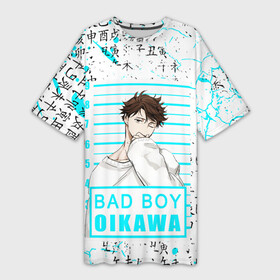 Платье-футболка 3D с принтом ТООРУ ОЙКАВА   OIKAWA TORU в Белгороде,  |  | anime | aoba johsai. | haikyu | manga | oikawa toru | аниме | аобаджосай | волейбол | герой | манга | персонаж | тоору ойкава