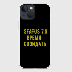 Чехол для iPhone 13 mini с принтом Моя коллекция Status 3 в Белгороде,  |  | время созидать | добрые дела | настояший человек | реальные люди