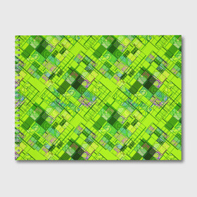 Альбом для рисования с принтом Ярко-зеленый абстрактный узор в Белгороде, 100% бумага
 | матовая бумага, плотность 200 мг. | Тематика изображения на принте: абстрактный | геометрический | детский | зеленый неоновый | креативный | модный | молодежный | неоновый | яркий зеленый