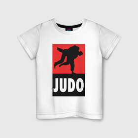 Детская футболка хлопок с принтом Judo в Белгороде, 100% хлопок | круглый вырез горловины, полуприлегающий силуэт, длина до линии бедер | fighter | japan | judo | mma | sport | ufc | warrior | боец | бой | воин | дзюдо | дзюдоист | единоборства | карате | поединок | спорт | спортсмен | чемпион | япония