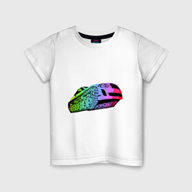 Детская футболка хлопок с принтом Красочный Бентли на Гусеницах в Белгороде, 100% хлопок | круглый вырез горловины, полуприлегающий силуэт, длина до линии бедер | взрыв красок | гусеничная техника | красочная машина | поп арт | цвета радуги.