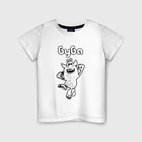 Детская футболка хлопок с принтом Booba / Буба в Белгороде, 100% хлопок | круглый вырез горловины, полуприлегающий силуэт, длина до линии бедер | booba | буба | буба мультфильм | гуга | детские | домовенок | домовой | дуда | лула | малышам | мультик