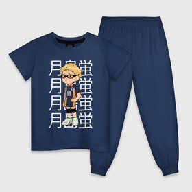 Детская пижама хлопок с принтом TSUKISHIMA KEI / КЕЙ ЦУКИШИМА в Белгороде, 100% хлопок |  брюки и футболка прямого кроя, без карманов, на брюках мягкая резинка на поясе и по низу штанин
 | Тематика изображения на принте: anime | haikyu | karasuno. | manga | tsukishima kei | аниме | волейбол | герой | карасуно | кей цукишима | манга | персонаж