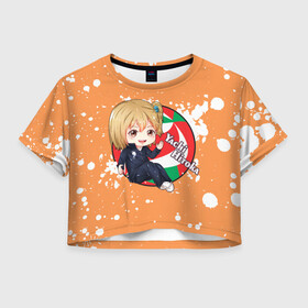 Женская футболка Crop-top 3D с принтом Yachi Hitoka | Haikyu | Волейбол (Z) в Белгороде, 100% полиэстер | круглая горловина, длина футболки до линии талии, рукава с отворотами | haikuu | haikyu | haikyuu | yachi hitoka | волейбол | сёё | сёё хината | спортивная манга | хайку | хайкю | хината