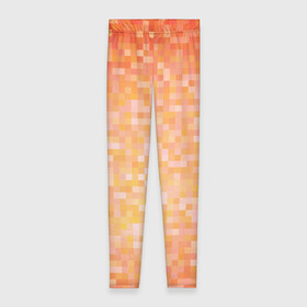 Леггинсы 3D с принтом Оранжевая пиксель абстракция в Белгороде, 80% полиэстер, 20% эластан | Эластичный пояс, зауженные к низу, низкая посадка | halloween | pixel art | абстракция | оранжевый | осенний | пиксели | пиксель арт | пиксельный | рыжий | хэллоуин