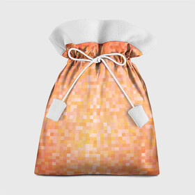 Подарочный 3D мешок с принтом Оранжевая пиксель абстракция в Белгороде, 100% полиэстер | Размер: 29*39 см | halloween | pixel art | абстракция | оранжевый | осенний | пиксели | пиксель арт | пиксельный | рыжий | хэллоуин