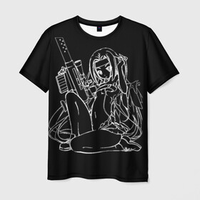 Мужская футболка 3D с принтом ANIME DRAIN в Белгороде, 100% полиэфир | прямой крой, круглый вырез горловины, длина до линии бедер | anime | dead inside | drain | zxc | zxcursed | аниме | дрейн | дэд инсайд