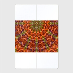 Магнитный плакат 2Х3 с принтом Оранжево-оливковый калейдоскоп в Белгороде, Полимерный материал с магнитным слоем | 6 деталей размером 9*9 см | калейдоскоп | коричневый | круглый орнамент | модный | мозаика | мозаичный узор | оливковый | оранжевый | орнамент | этнический