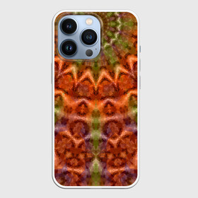 Чехол для iPhone 13 Pro с принтом Оранжево оливковый калейдоскоп в Белгороде,  |  | калейдоскоп | коричневый | круглый орнамент | модный | мозаика | мозаичный узор | оливковый | оранжевый | орнамент | этнический