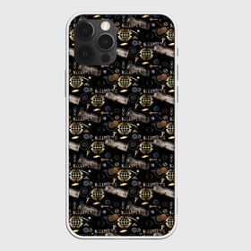 Чехол для iPhone 12 Pro Max с принтом Стимпанк . Черный фон. в Белгороде, Силикон |  | ключи | креативный | металлический | металлический предметы | модный | современный | стильный узор | черный