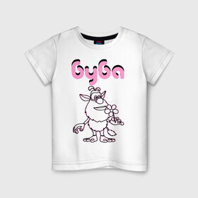 Детская футболка хлопок с принтом Домовой буба в Белгороде, 100% хлопок | круглый вырез горловины, полуприлегающий силуэт, длина до линии бедер | booba | brownie | loony | боба | буба | домовой | чудик