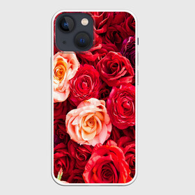 Чехол для iPhone 13 mini с принтом Букет роз в Белгороде,  |  | большие | букет | девушкам | красивые | пышные | розы | цветы | яркие