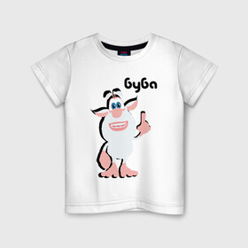 Детская футболка хлопок с принтом Я БУБА  I BOOBA в Белгороде, 100% хлопок | круглый вырез горловины, полуприлегающий силуэт, длина до линии бедер | booba | brownie | loony | боба | буба | домовой | чудик