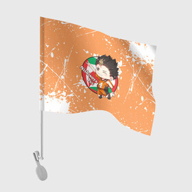 Флаг для автомобиля с принтом Nishinoya Yuo | Haikyu | Волейбол (Z) в Белгороде, 100% полиэстер | Размер: 30*21 см | haikuu | haikyu | haikyuu | nishinoya yuo | волейбол | сёё | сёё хината | спортивная манга | хайку | хайкю | хината