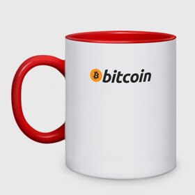 Кружка двухцветная с принтом Bitcoin в Белгороде, керамика | объем — 330 мл, диаметр — 80 мм. Цветная ручка и кайма сверху, в некоторых цветах — вся внутренняя часть | Тематика изображения на принте: bitcoin | btc | coin | crypto | eth | ethereum | mining | satoshi nakamoto | trading | биржа | биткоин | биток | валюта | виталик бутерин | деньги | коин | крипта | криптовалюта | криптоинвестор | майнинг | сатоши | трейд | трейдер