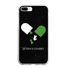 Чехол для iPhone 7Plus/8 Plus матовый с принтом Qweens gambit в Белгороде, Силикон | Область печати: задняя сторона чехла, без боковых панелей | chess | serial | the queens gambit | аня тейлор джой | сериал | сериалы | ход королевы | шахматы | элизабет хармон