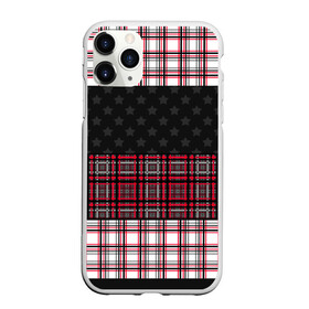 Чехол для iPhone 11 Pro Max матовый с принтом Комбинированный красно-серый  в Белгороде, Силикон |  | клетка | комбинированный | красный и черный | креативный | плед | полосы | узор в клетку | шотландка