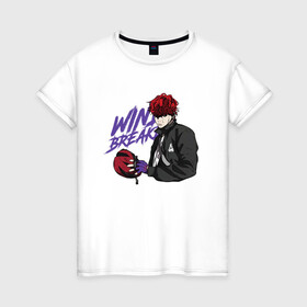 Женская футболка хлопок с принтом Vinny Hong в Белгороде, 100% хлопок | прямой крой, круглый вырез горловины, длина до линии бедер, слегка спущенное плечо | anime | manhwa | vinny hong | windbreaker | аниме | ветролом | манга | манхва