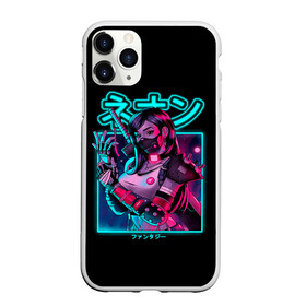 Чехол для iPhone 11 Pro матовый с принтом Neon girl в Белгороде, Силикон |  | anime | girl | hieroglyphs | katana | neon | samurai | аниме | девушка | иероглифы | катана | неон | самурай