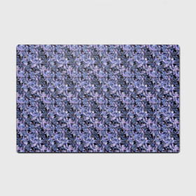 Головоломка Пазл магнитный 126 элементов с принтом Сине-фиолетовый цветочный узор в Белгороде, полимерный материал с магнитным слоем | 126 деталей, размер изделия —  180*270 мм | однотонный | ретро | синие цветы | темный узор | цветочный узор | цветы