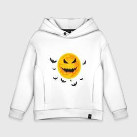 Детское худи Oversize хлопок с принтом Halloween  в Белгороде, френч-терри — 70% хлопок, 30% полиэстер. Мягкий теплый начес внутри —100% хлопок | боковые карманы, эластичные манжеты и нижняя кромка, капюшон на магнитной кнопке | drawing | halloweencostume | pumpkin | праздник | хэллоуин