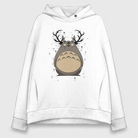 Женское худи Oversize хлопок с принтом Totoro Deer в Белгороде, френч-терри — 70% хлопок, 30% полиэстер. Мягкий теплый начес внутри —100% хлопок | боковые карманы, эластичные манжеты и нижняя кромка, капюшон на магнитной кнопке | deer | ghibli | japan | nature | neigbor | neighbour | totoro | анимация | аниме | гибли | друг | животные | лес | милый | мир | миядзаки | мой сосед тоторо | мульт | мультфильм | олень | природа | сосед | тоторо | хаяо | хранитель