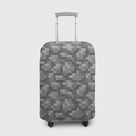 Чехол для чемодана 3D с принтом Булыжник в Белгороде, 86% полиэфир, 14% спандекс | двустороннее нанесение принта, прорези для ручек и колес | cobblestone | maincraft | minecraft | булыга | булыжник | камень | майн | майнкрафт | текстура
