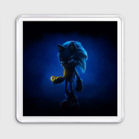 Магнит 55*55 с принтом SONIC | СОНИК (Z) в Белгороде, Пластик | Размер: 65*65 мм; Размер печати: 55*55 мм | blaze the cat | hedgehog | sega | silver | sonic | speed sonic | быстрый ёж | ёж соник | метал соник | сега | сильвер | синий ёж | соник