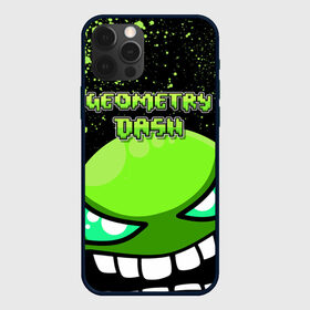 Чехол для iPhone 12 Pro с принтом Geometry Dash (Green) в Белгороде, силикон | область печати: задняя сторона чехла, без боковых панелей | dash | geometry | geometry dash | геометри десш | квадрат | мобильная игра | шеометри даш