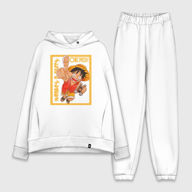 Женский костюм хлопок Oversize с принтом Monkey D. Luffy One Piece в Белгороде,  |  | anime | manga | monkey d. luffy | one piece | аниме | большой куш | ван пис | вон пис | гол д. роджер | кайдо | король пиратов | луфи | луффи | манга | манки д. луффи | нами | нико робин | пират | портгас д. эйс | ророноа зоро