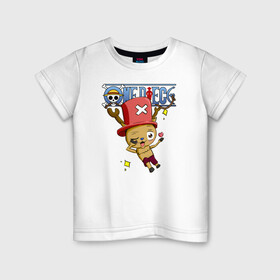 Детская футболка хлопок с принтом Тони Тони Чоппер One Piece в Белгороде, 100% хлопок | круглый вырез горловины, полуприлегающий силуэт, длина до линии бедер | one piece | tony tony chopper | аниме | большой куш | ван пис | великий флот | вон пис | врач | любитель сладкой ваты | манга | ниндзя пирато минко самурайский альянс | пират | пираты соломенной шляпы
