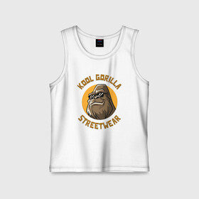 Детская майка хлопок с принтом Koll Gorilla Streetwear в Белгороде,  |  | gorilla | koll gorilla | streetwear | горилла | обезьяна