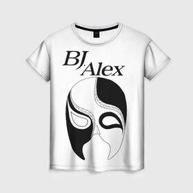 Женская футболка 3D с принтом Маска BJ Alex в Белгороде, 100% полиэфир ( синтетическое хлопкоподобное полотно) | прямой крой, круглый вырез горловины, длина до линии бедер | alex | bj | bj alex | алекс | ан джи вон | аниме | дживон | маска | сенен ай | стример