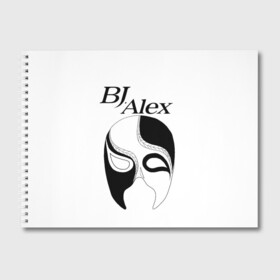 Альбом для рисования с принтом Маска BJ Alex в Белгороде, 100% бумага
 | матовая бумага, плотность 200 мг. | Тематика изображения на принте: alex | bj | bj alex | алекс | ан джи вон | аниме | дживон | маска | сенен ай | стример