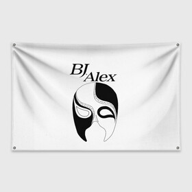 Флаг-баннер с принтом Маска BJ Alex в Белгороде, 100% полиэстер | размер 67 х 109 см, плотность ткани — 95 г/м2; по краям флага есть четыре люверса для крепления | alex | bj | bj alex | алекс | ан джи вон | аниме | дживон | маска | сенен ай | стример