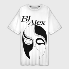 Платье-футболка 3D с принтом Маска BJ Alex в Белгороде,  |  | Тематика изображения на принте: alex | bj | bj alex | алекс | ан джи вон | аниме | дживон | маска | сенен ай | стример