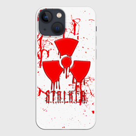 Чехол для iPhone 13 mini с принтом S.T.A.L.K.E.R. БРЫЗГИ КРОВИ в Белгороде,  |  | game | stalker | stalker 2 | брызги крови | зона | игра | кровь | радиация | сталкер | сталкер 2 | чернобыль