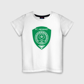 Детская футболка хлопок с принтом ФК АХМАТ в Белгороде, 100% хлопок | круглый вырез горловины, полуприлегающий силуэт, длина до линии бедер | герб | грозный | клуб | фк ахмат | футбол | эмблема