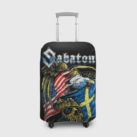 Чехол для чемодана 3D с принтом Sabaton в Белгороде, 86% полиэфир, 14% спандекс | двустороннее нанесение принта, прорези для ручек и колес | heavy metal | heroes | sabaton | the great war | the last stand | группы | метал | музыка | сабатон | хэви метал