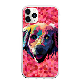 Чехол для iPhone 11 Pro матовый с принтом Радужный пёс в Белгороде, Силикон |  | Тематика изображения на принте: animal | dog | звери | пёс | пёсель | радужный | собака | собакен